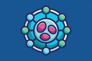 A interconnected system graphic design vector