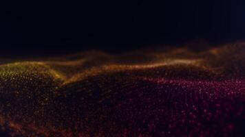 Dynamic Particle Flow in Warm Golden and Red Hues video