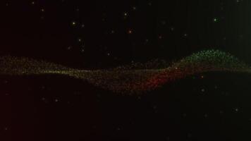 Multicolor Particle Wave with Dark Background video