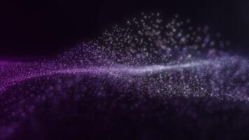 Flowing Purple Particle Wave with Depth and Motion video