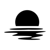 Sunset icon on white background for graphic and web design. Simple sign. Internet concept symbol for website button or mobile app vector