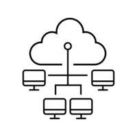 Cloud computing line icon , concept illustration, outline symbol, sign, linear symbol. vector