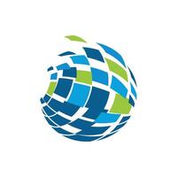 Abstract Globe Logo Template for Communication Business Illustration Design. EPS 10. vector