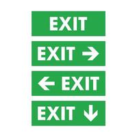 Exit Sign Set Logo Template Illustration Design. vector