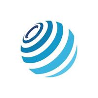 Blue Globe Logo Template for Communication Business Illustration Design. EPS 10. vector