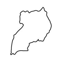 Uganda Map Icon Symbol design vector