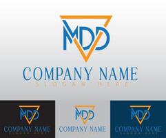The letters MDD transforming it into an artistic and visually engaging design. vector