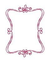 Elegant decorative frame design with floral accents for invitations and announcements vector