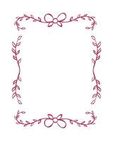 Decorative frame with floral elements creating an elegant border for invitations and announcements vector