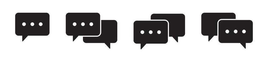 Chat icon. Talk speech bubble icon. Dialogue balloon icon. Comment icon. vector