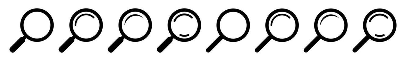 Magnifying glass icon, magnifier icon. Web search sign. vector