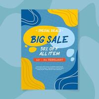 Modern poster template with abstract shapes and bold typography vector