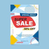 Modern poster template with soft colors vector