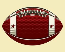Retro inspired football illustration with bold patterns and textures vector