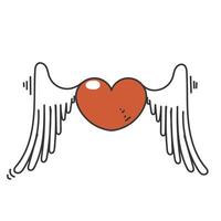 heart with wings illustration vector