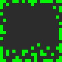 Pixel square Frame border in green on dark Background. Pixel Art Copy space Template concept vintage. illustration Thematic or greeting cards, leaflets, posters, tag, label or web promo banners vector