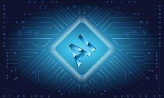 Information Technology style background, Artificial Intelligence combined with computing concept vector