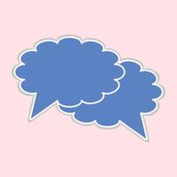 Speech bubble icon. Chat bubble icon. Speech bubble icon. Chat symbol. Flat design style eps10. Design illustration element with comic design themes, clouds and speech bubbles vector