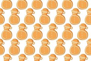 Cheerful snowman patterns with warm hats create a festive winter atmosphere vector