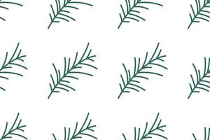 Green pine needles pattern on a white background showcasing minimalist botanical design vector