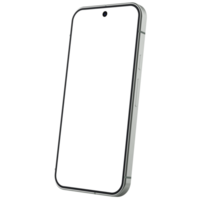 Hazel android smartphone mockup template. Transparent . Blank screen. Frame only Isometric png