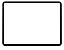 White tablet PC mockup template. Transparent . Blank screen Frame only. Front view png