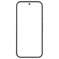 Obsidian android smartphone mockup template. Transparent . Blank screen. Frame only png