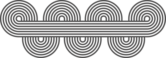 Abstract shape with line pattern. Retro geometric waves. Organic graphic element and curved modern figure. Simple minimalistic aesthetic stripes png