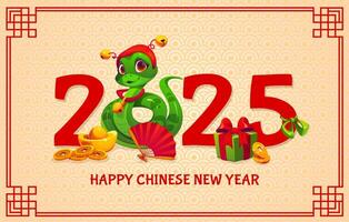 2025 Chinese lunar new year of snake banner vector