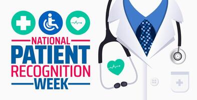 National Patient Recognition Week background banner or poster design vector