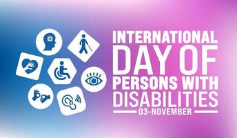 International Day of Persons with Disabilities background, banner and poster design vector