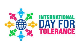 International Day for Tolerance background or banner design with man icon vector
