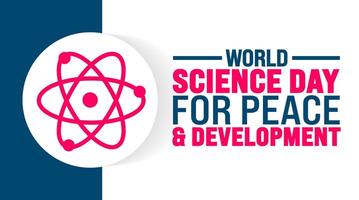 World Science Day for Peace and Development background with science icon vector