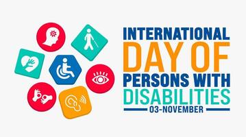International Day of Persons with Disabilities background, banner or poster design with new design vector