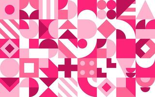 Valentines day background with geometric shapes vector
