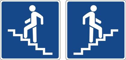 Road sign overground pedestrian crossing. Informs road users about the presence of a pedestrian crossing located above the roadway. Safe crossing of the road. vector