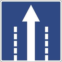 Road sign direction movement in the lane. The arrow indicates the direction in which movement is permitted in the lane. vector