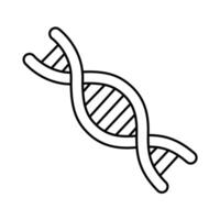DNA structure icon. simple black line. vector