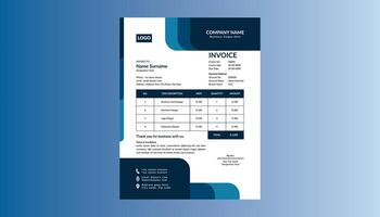 Modern Invoice Design. Trendy Template Display for Promotional Campaign. vector