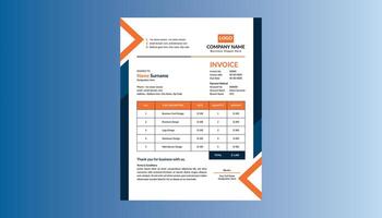 Modern Invoice Design. Trendy Layout Display for Promotional Campaign. vector