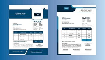 Modern Invoice Design in Bundle. Luxurious Template Display for Promotional Campaign. vector