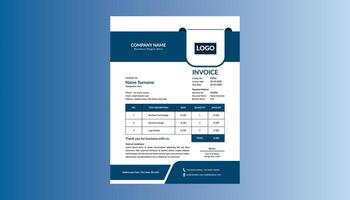 Modern Invoice Design. Luxurious Template Display for Promotional Campaign. vector