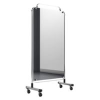 Rolling Mirror Partition with Adjustable Frame png