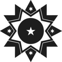 Starburst Geometric Pattern with Central Star Illustration vector