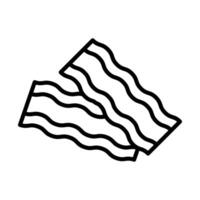 Bacon Line Icon Design vector