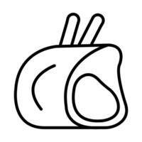 Lamb Cuts Line Icon Design vector