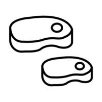 Fresh Meat Sign Line Icon Design vector