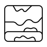 Butcher Block Line Icon Design vector