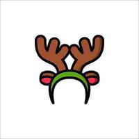 A reindeer head with horns on a white background vector