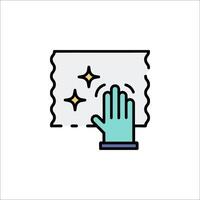 A hand touching a piece of paper with stars vector